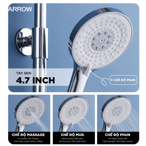 Vòi sen cây nóng lạnh Arrow AMG13S877SCP