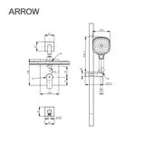 Vòi sen âm tường nóng lạnh Arrow ARQ1201U1CP-1