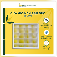 ASIA GREEN - Cửa Gió Nan Bầu Dục 2 lớp, Miệng Gió Nan Thẳng, Hợp Kim Nhôm Cao Cấp, Sơn Tĩnh Điện (Giá bao gồm VAT)