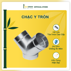 ASIA GREEN - Chạc Y Tròn Đều, Phụ Kiện Thông Gió, Mạ Kẽm Chống Ăn Mòn, Độ Dày 0.58mm (Giá bao gồm VAT)