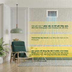 ASIA GREEN - Cửa Gió Nan T Nhựa ABS, Chống Gỉ Sét, Siêu Nhẹ, Che Lỗ Ống Gió (Bao Gồm VAT)