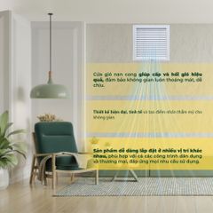 ASIA GREEN - Cửa Gió Nan Cong, Kèm Lưới Lọc Bụi, Loại Bỏ Bụi Bẩn, Sơn Tĩnh Điện (Bao gồm VAT)