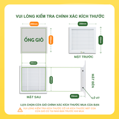 ASIA GREEN - Cửa Gió Nan Cong Nhựa ABS, Chống Gỉ Sét, Siêu Nhẹ, Che Lỗ Ống Gió (Bao Gồm VAT)