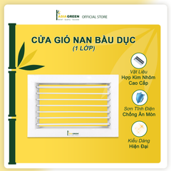 ASIA GREEN - Cửa Gió Nan Bầu Dục, Miệng Gió Nan Thẳng, Hợp Kim Nhôm Cao Cấp, Sơn Tĩnh Điện (Bao Gồm VAT)