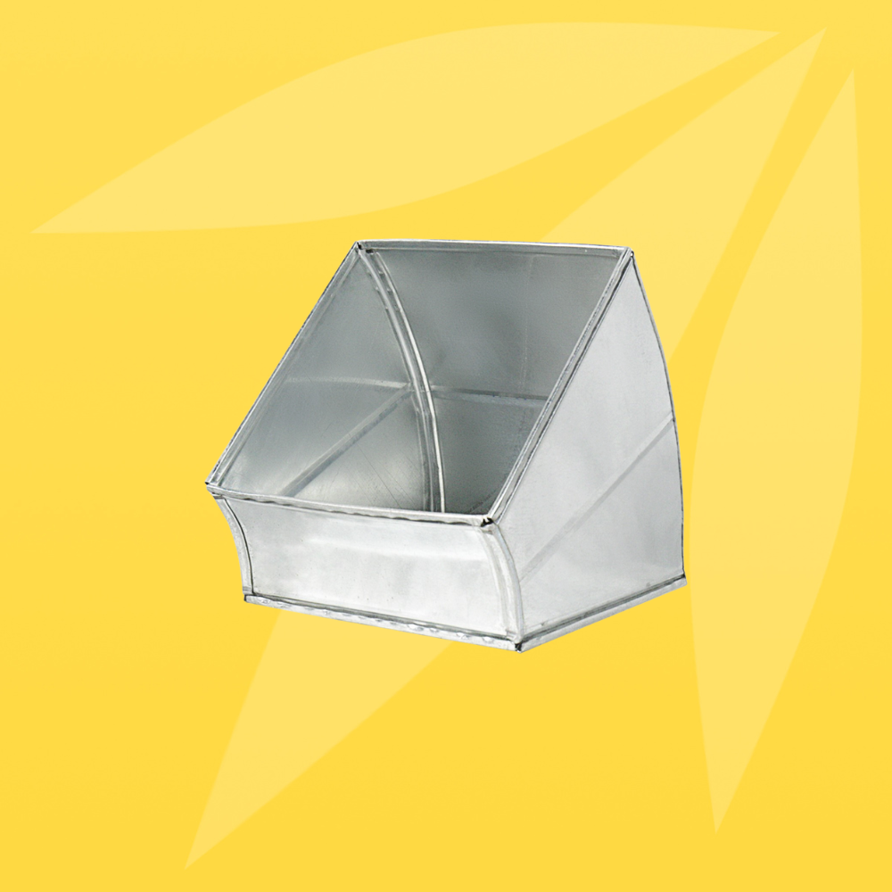 ASIA GREEN - Co Vuông 45°, Nẹp C, Chuyển Hướng Gió, Tôn/inox Mạ Kẽm, Chống Ăn Mòn, Độ Dày 0.58mm (Giá bao gồm VAT)