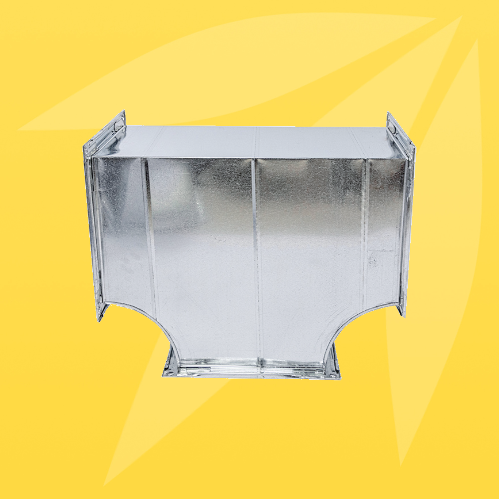 ASIA GREEN - Tê Ống Gió Vuông Nẹp C, Mạ Kẽm Chống Ăn Mòn, Độ Dày 0.58mm (Giá bao gồm VAT)