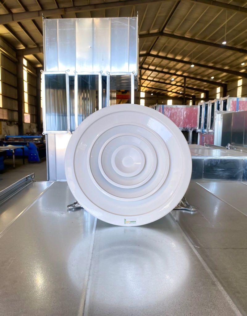 ASIA GREEN - Cửa Gió Khuếch Tán Tròn, Hợp Kim Nhôm Cao Cấp, Sơn Tĩnh Điện, Chống Ăn Mòn (Giá Bao Gồm VAT)