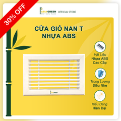 ASIA GREEN - Cửa Gió Nan T Nhựa ABS, Chống Gỉ Sét, Siêu Nhẹ, Che Lỗ Ống Gió (Bao Gồm VAT)