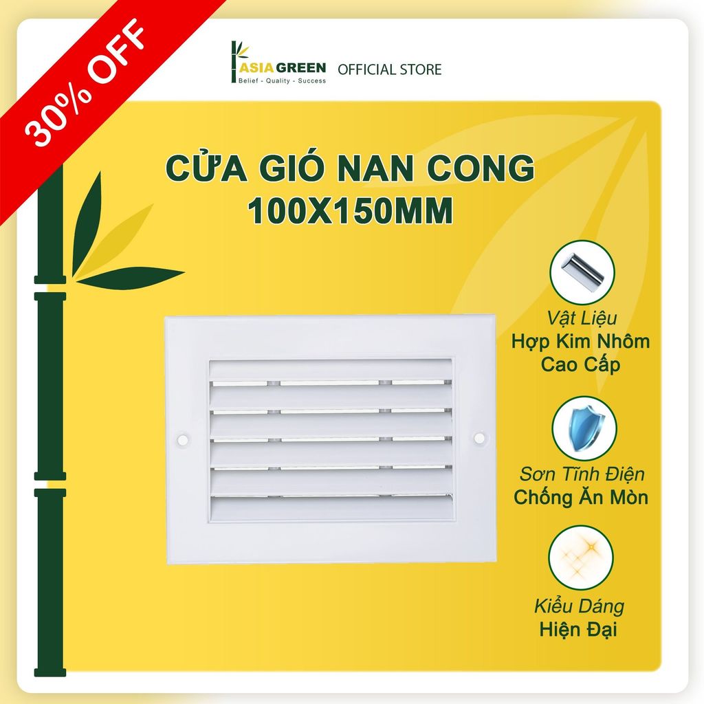 ASIA GREEN - Cửa Gió Nan Cong, Kèm Lưới Lọc Bụi, Loại Bỏ Bụi Bẩn, Sơn Tĩnh Điện (Bao gồm VAT)