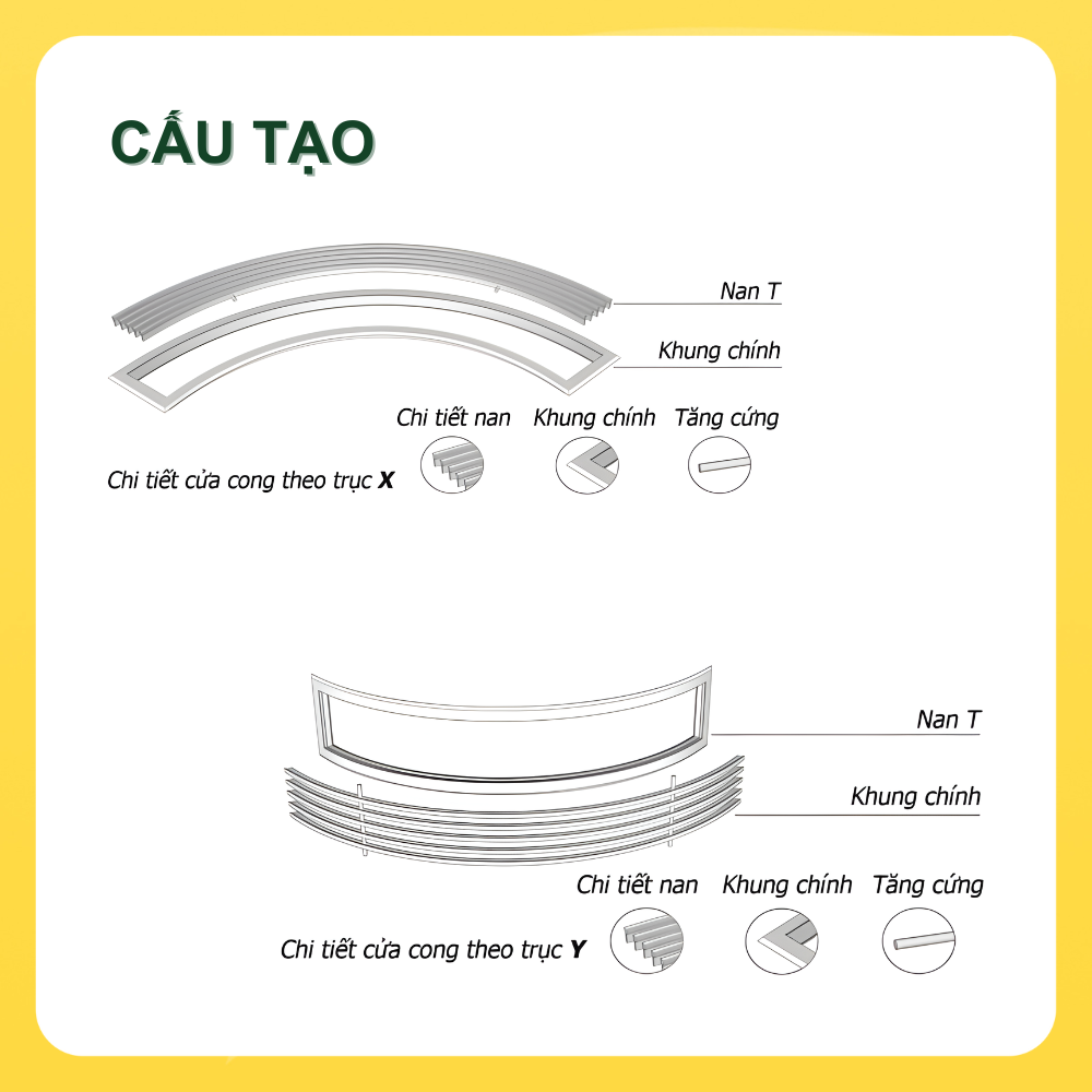 ASIA GREEN - Cửa Gió Nan T Cố Định Và T Tháo Lắp, Hợp Kim Nhôm, Cho Dự Án, Nhà Ở (Bao gồm VAT)