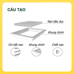ASIA GREEN - Cửa Gió Nan Bầu Dục, Miệng Gió Nan Thẳng, Hợp Kim Nhôm Cao Cấp, Sơn Tĩnh Điện (Bao Gồm VAT)