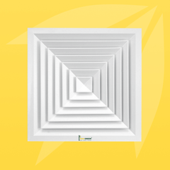 ASIA GREEN - Cửa Gió Khuếch Tán Vuông, Hợp Kim Nhôm Cao Cấp, Chống Ăn Mòn, Thổi 4 Hướng (Giá Bao Gồm VAT)