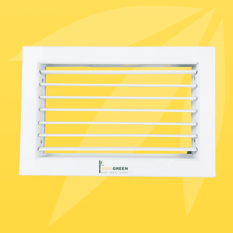 ASIA GREEN - Cửa Gió Nan Bầu Dục, Miệng Gió Nan Thẳng, Hợp Kim Nhôm Cao Cấp, Sơn Tĩnh Điện (Bao Gồm VAT)