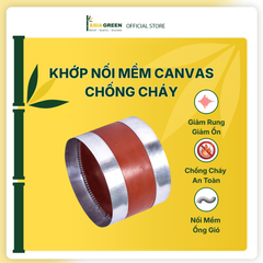 ASIA GREEN - Khớp Nối Mềm Canvas Chống Cháy, Cổ Bạt Mềm HVAC Chịu Nhiệt, Giảm Rung Cho Hệ Thống Thông Gió (Bao Gồm VAT)