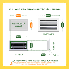 ASIA GREEN - Cửa Gió Nan 3 Slot, Hiệu Suất Lưu Lượng Gió Cao, Sơn Tĩnh Điện, Cửa Cấp/Hồi (Giá bao gồm VAT)