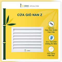 ASIA GREEN - Cửa Gió Nan Z, Kèm Lưới Chắn Côn Trùng, Ngăn Nước Mưa Và Côn Trùng, Hợp Kim Nhôm Cao Cấp (Giá bao gồm VAT)