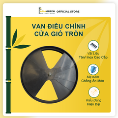 ASIA GREEN - Van Điều Chỉnh Lưu Lượng Cửa Gió Tròn, Sơn Tĩnh Điện, Chổng gỉ sét (Giá Bao Gồm VAT)