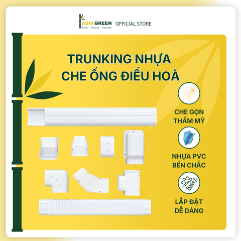 ASIA GREEN - Trunking Nhựa Che Ống Điều Hoà
