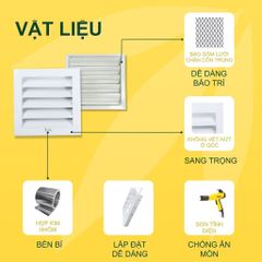 ASIA GREEN - Cửa Gió Nan Z, Kèm Lưới Chắn Côn Trùng, Ngăn Nước Mưa Và Côn Trùng, Hợp Kim Nhôm Cao Cấp (Giá bao gồm VAT)