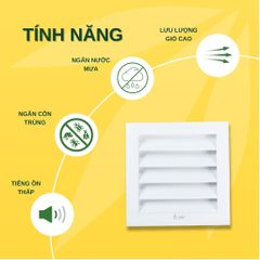 ASIA GREEN - Cửa Gió Nan Z, Kèm Lưới Chắn Côn Trùng, Ngăn Nước Mưa Và Côn Trùng, Hợp Kim Nhôm Cao Cấp (Giá bao gồm VAT)