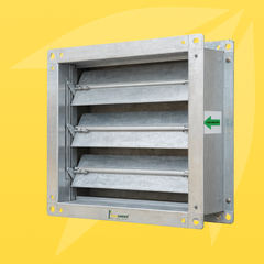 ASIA GREEN - Van Gió 1 Chiều Vuông, Chữ Nhật, Tôn Mạ Kẽm, Chống Gỉ (Giá Bao Gồm VAT)