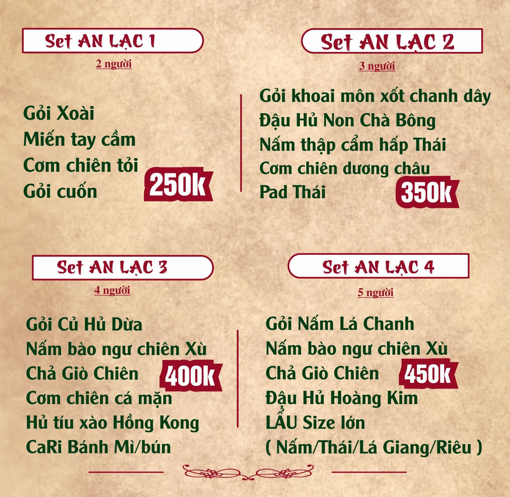  Set AN LẠC 2 ( 3 NGƯỜI ) 