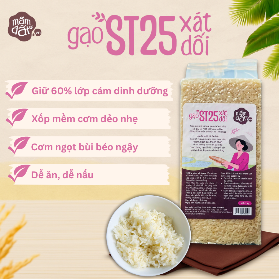  Gạo ST25 Xát Dối 