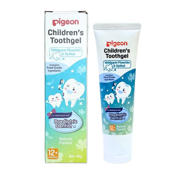 Kem Đánh Răng Trẻ Em Pigeon Hương Tự Nhiên 45g Cho Bé Từ 1 Tuổi Trở Lên