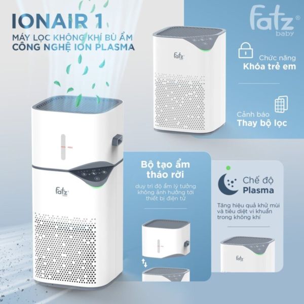 Máy Lọc Không Khí Fatzbaby Bù Ẩm Công Nghệ Ion Plasma LonAir 1 – FB8901LH