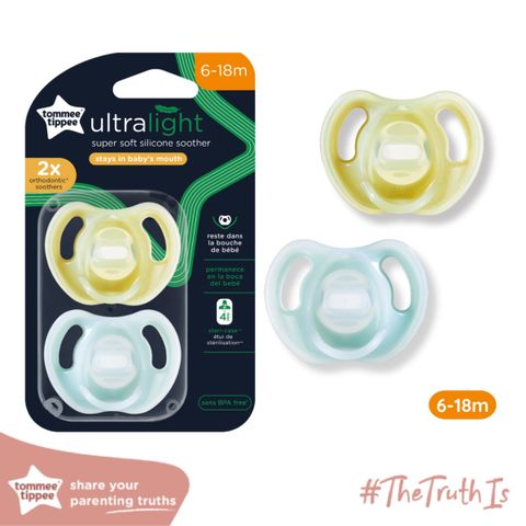 Ty Ngậm Silicon Siêu Nhẹ Cho Bé Tommee Tippee Ultra Light 6-18 Tháng