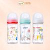 Bình Sữa Pigeon Thủy Tinh Borosilicate Thế Hệ III 240ml (Kèm Núm M) - Họa Tiết