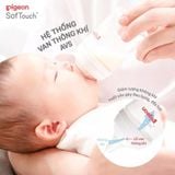 Bình Sữa Pigeon PPSU Softouch Baby-Friendly World Cổ Rông 240ml Hình Logo Pigeon