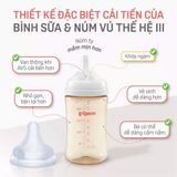 Bình Sữa Pigeon PPSU Softouch Baby-Friendly World Cổ Rông 240ml Hình Logo Pigeon