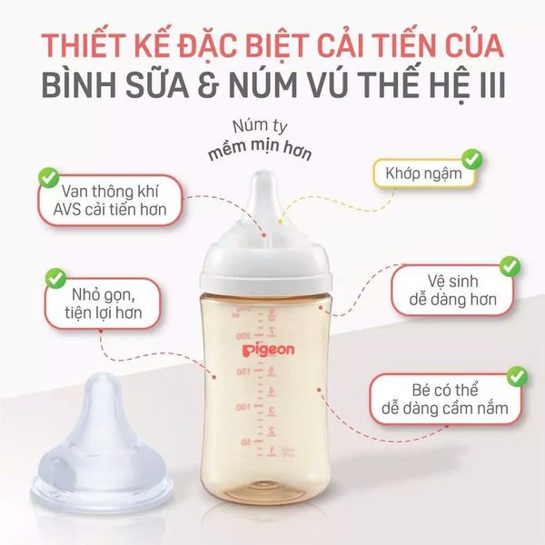 Bình Sữa Pigeon PPSU Softouch Baby-Friendly World Cổ Rông 240ml Hình Đại Dương