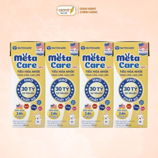 Sữa Dinh Dưỡng Pha Sẵn MetaCare Opti 180ml Lốc 4 Hộp Cho Trẻ Từ 1 Tuổi