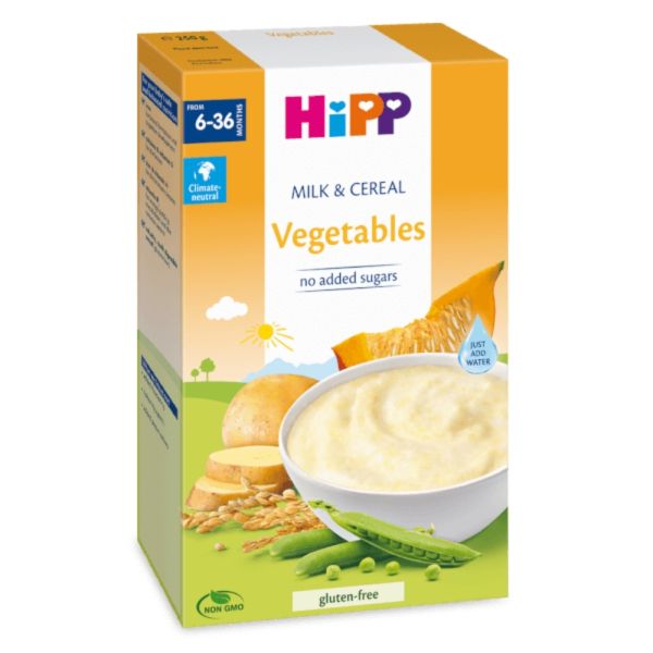 Bột Ăn Dặm Hữu Cơ HiPP Vị Sữa Ngũ Cốc & Rau Củ 250g Cho Bé Từ 6 Tháng