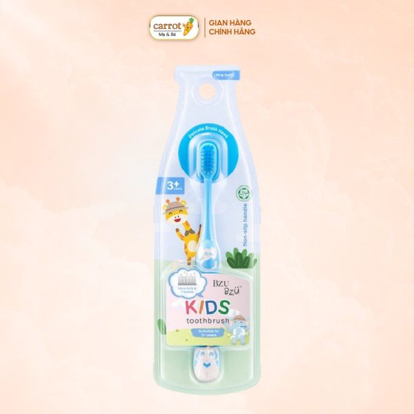 Bàn Chải Đánh Răng Bzu Bzu Màu Xanh Cho Trẻ Từ 3 Tuổi
