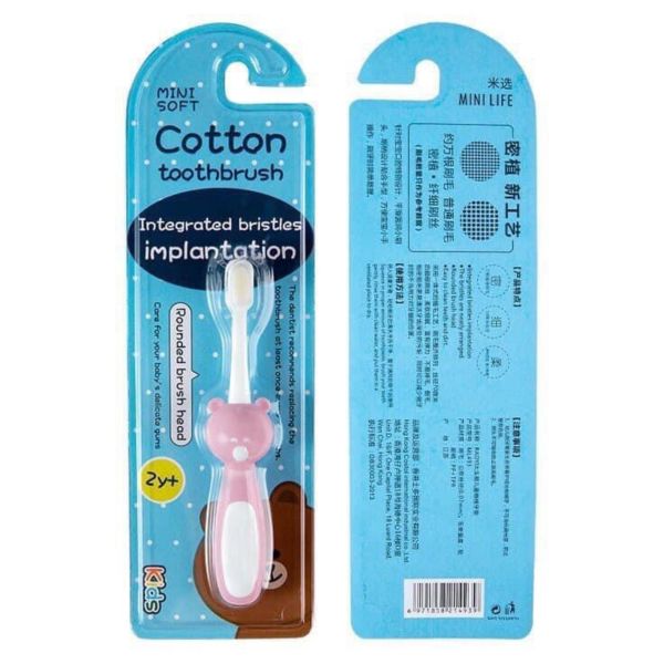 Bàn chải Đánh Răng Cotton Mini Soft Cho Trẻ Từ 2 Tuổi