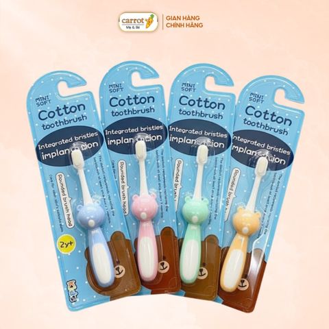 Bàn chải Đánh Răng Cotton Mini Soft Cho Trẻ Từ 2 Tuổi
