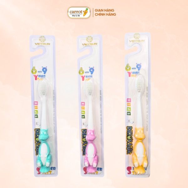 Bàn Chải Đánh Răng Vietsun Kids Dino Cho Trẻ Từ 6 Đến 9 Tuổi