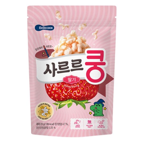 Bánh Bỏng Bổ Sung Lợi Khuẩn BeBecook Vị Dâu (Từ 12 Tháng)