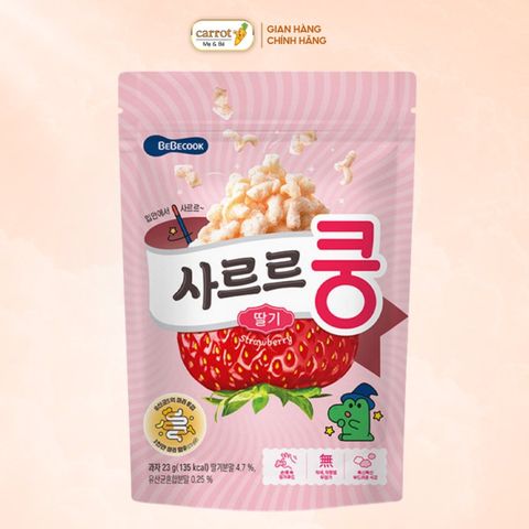 Bánh Bỏng Bổ Sung Lợi Khuẩn BeBecook Vị Dâu (Từ 12 Tháng)