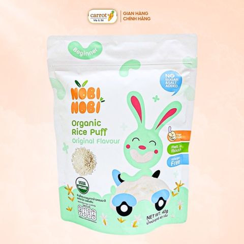 Bánh Gạo Ăn Dặm Hữu Cơ Nobi Nobi Vị Cà Rốt 30g (Từ 8 Tháng)