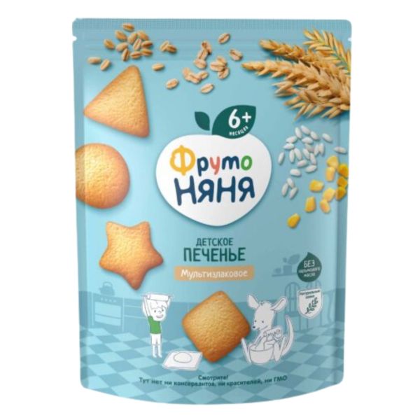 Bánh Quy Ăn Dặm FrutoNanny Vị Gạo Và Bắp (Từ 6 Tháng)