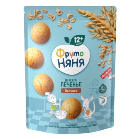 Bánh Quy Ăn Dặm FrutoNanny Vị Yến Mạch (Từ 12 Tháng)