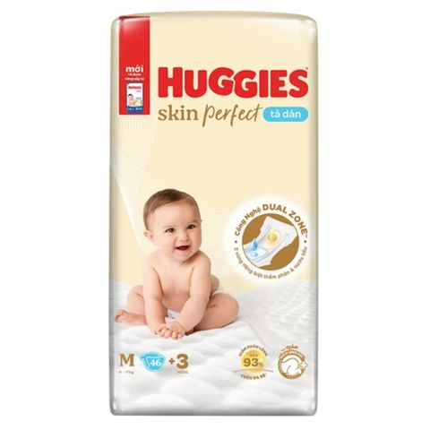 Bỉm - Tả Dán Huggies Skin Perfect Size M 46 Miếng (6-11kg)