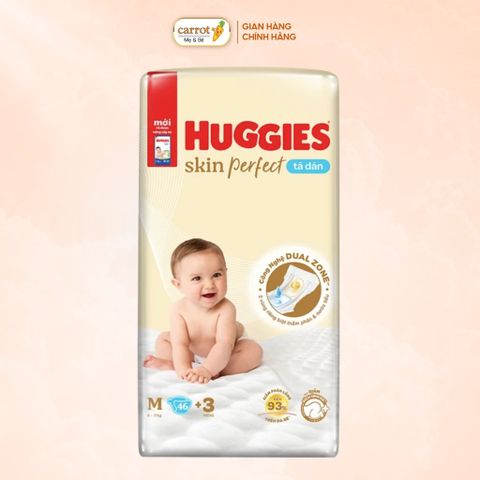 Bỉm - Tả Dán Huggies Skin Perfect Size M 46 Miếng (6-11kg)