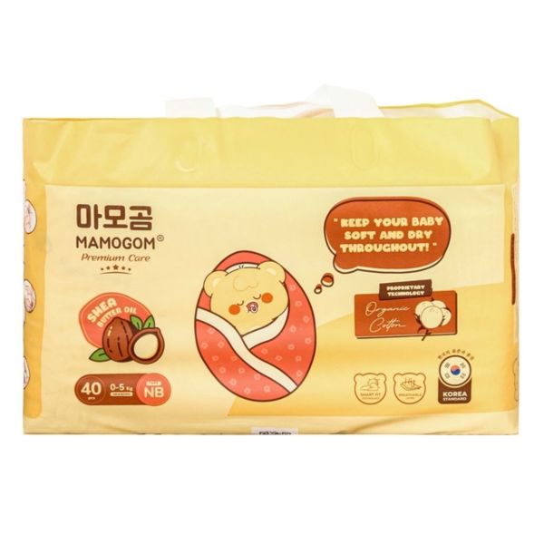 Bỉm - Tã Dán Mamogom Premium Size Newborn 40 Miếng (0-5kg)