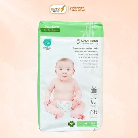 Bỉm - Tả Dán UalaRogo Size M 52 Miếng (6-11kg)