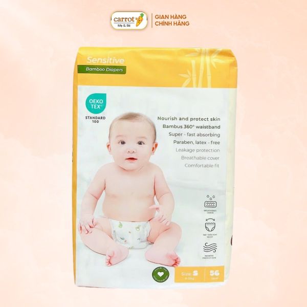 Bỉm - Tả Dán UalaRogo Size S 56 Miếng (4-8kg)